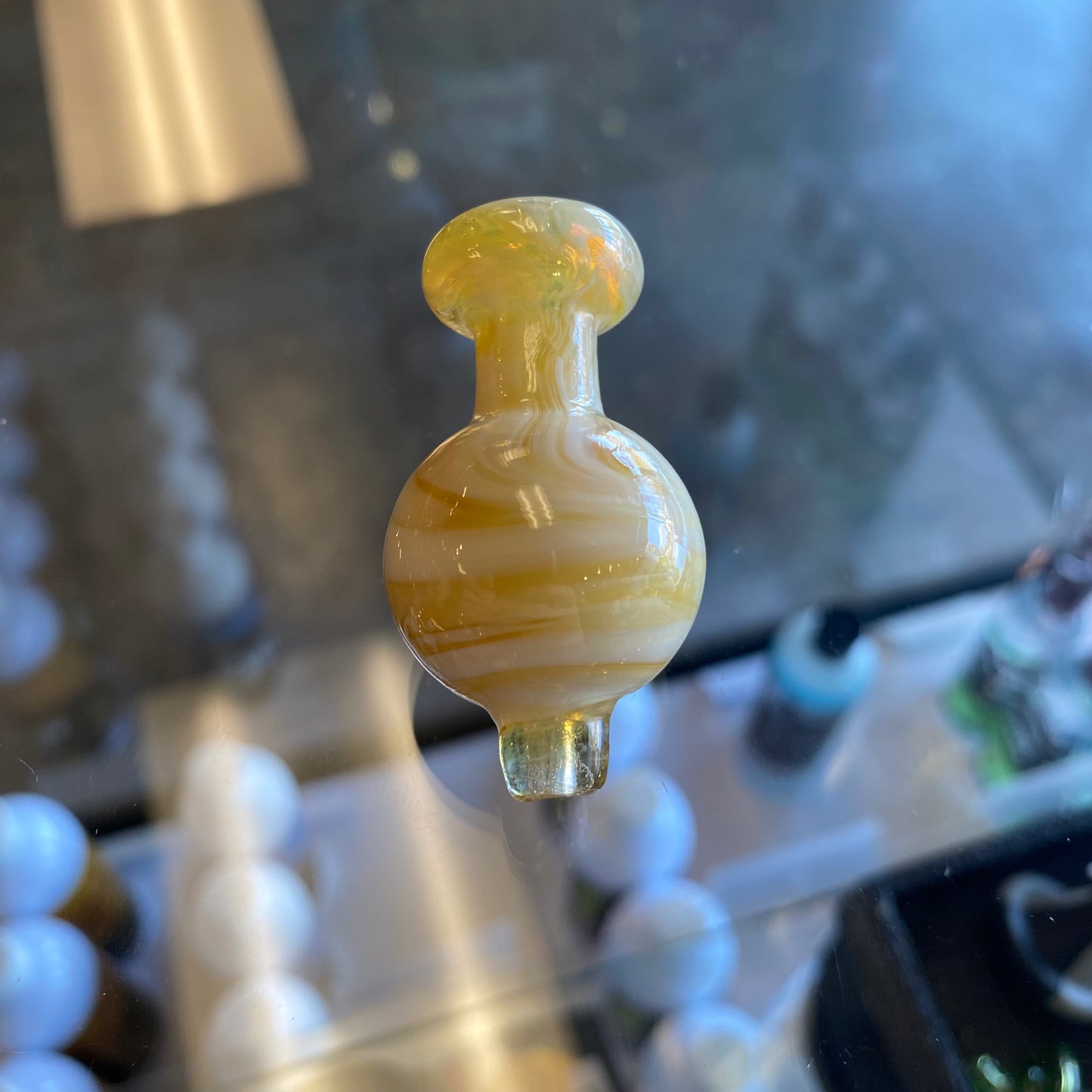 Cloudy Swirl Ball Carb Cap