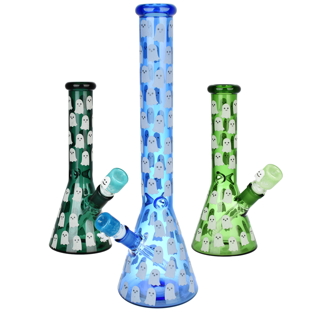 Ghostly Glow Beaker Water Pipe