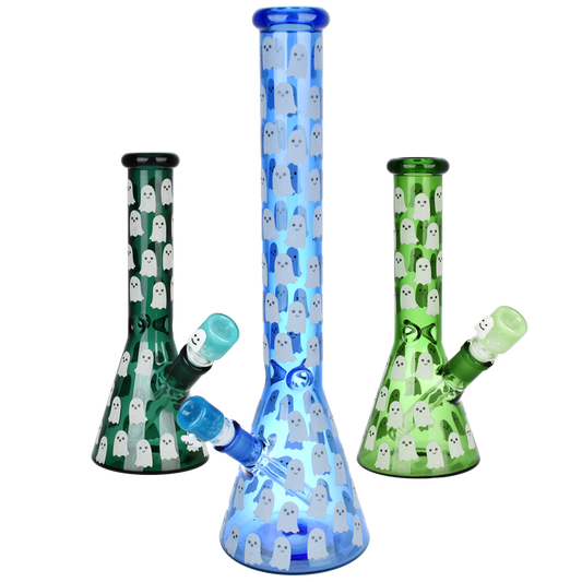 Ghostly Glow Beaker Water Pipe