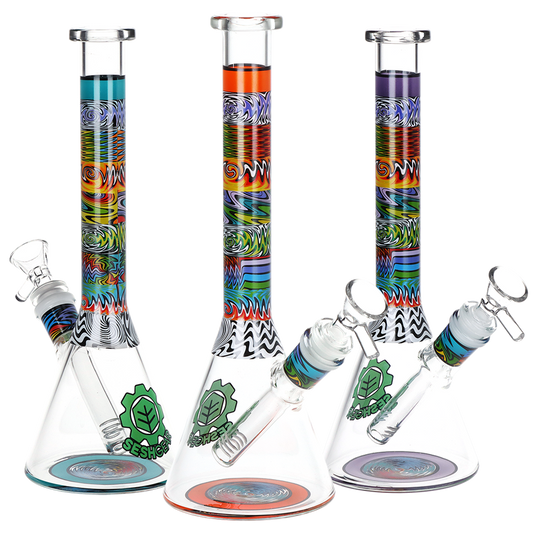 Technicolor Zig Wag Beaker Water Pipe