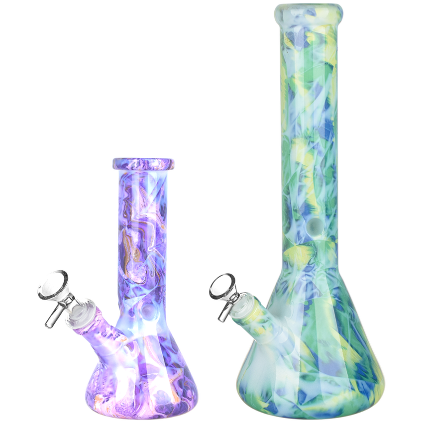 Marbled Beaker Water Pipe - Colors Vary