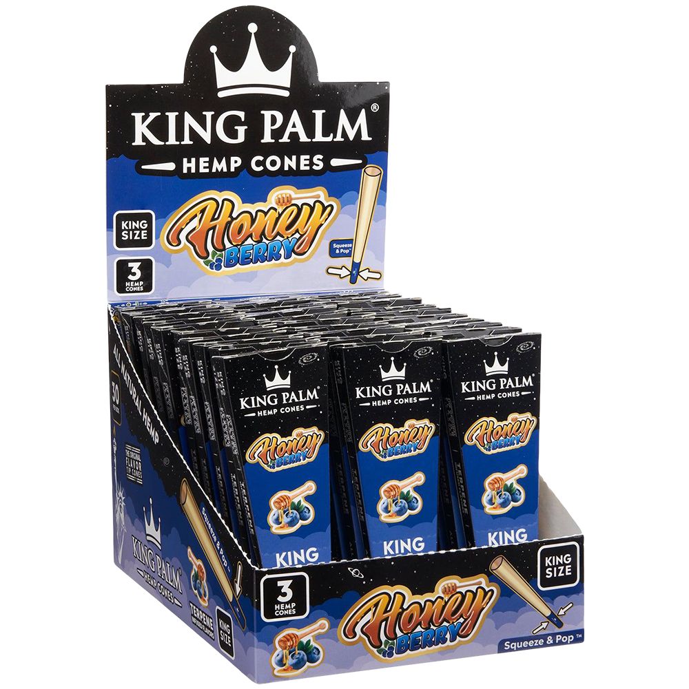 King Palm Hemp Cones - Honey Berry - King Size (3-Pack)