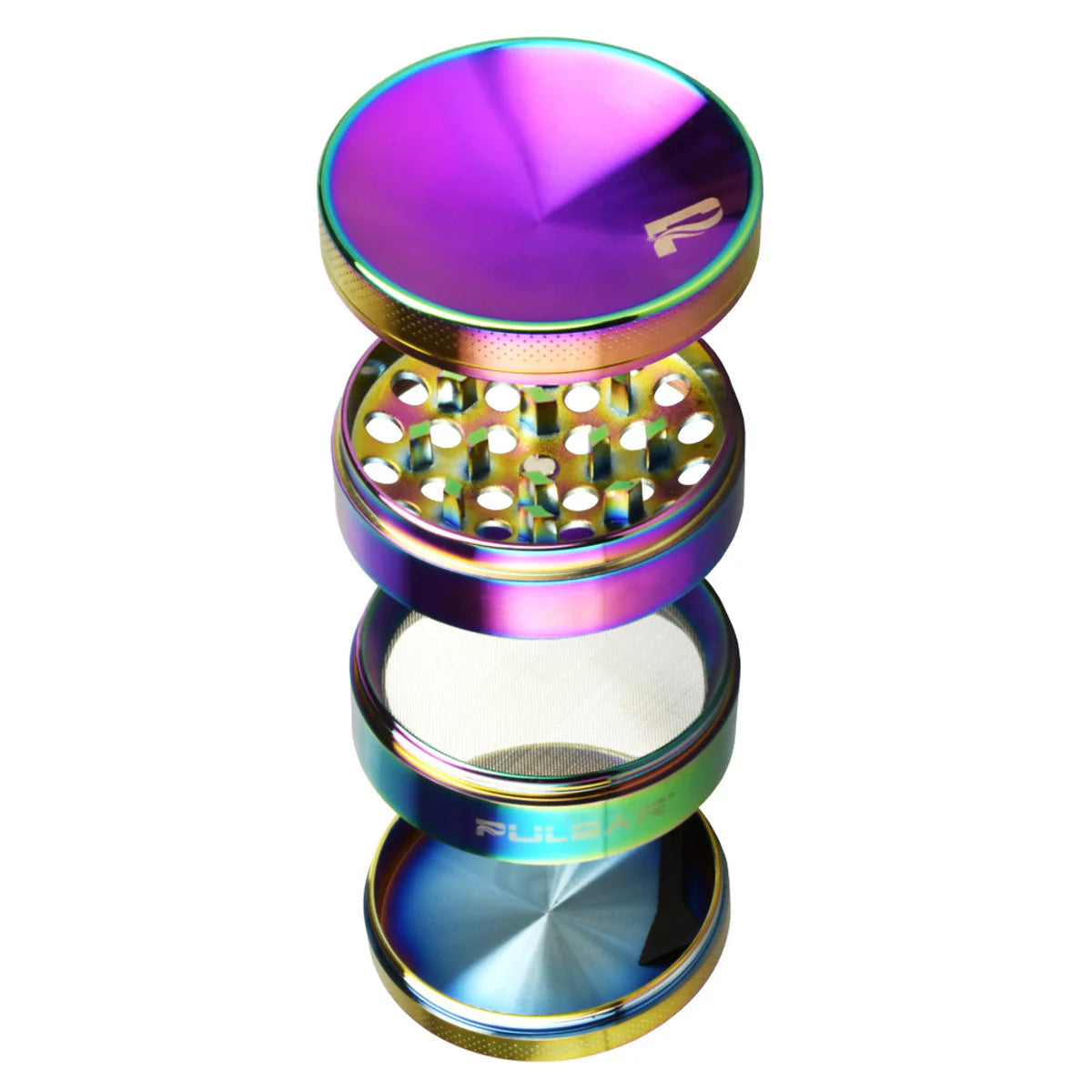 Rainbow Anodized Aluminum Grinder 4pc 2.5"