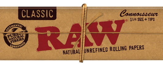 RAW Connoisseur 1 1/4" Papers w/ Tips