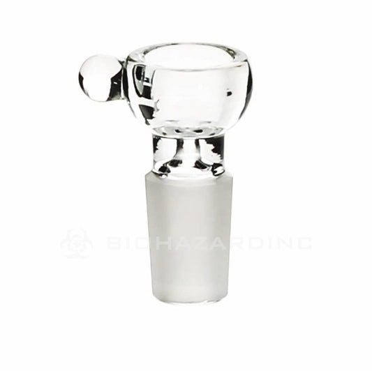 19mm Funnel Bowl Piece w/ Marble - Clear