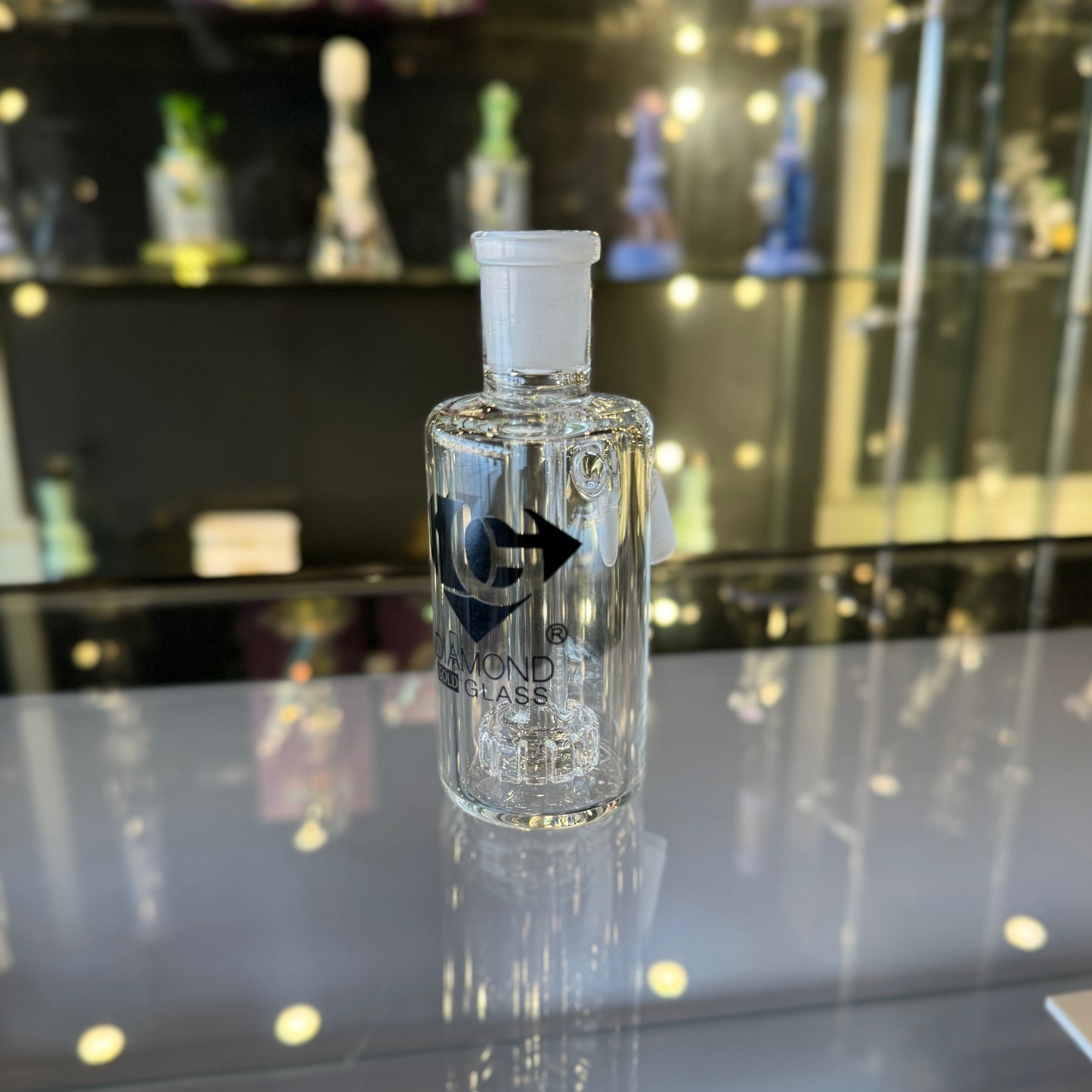 Diamond Glass Ash Catcher 14mm Male