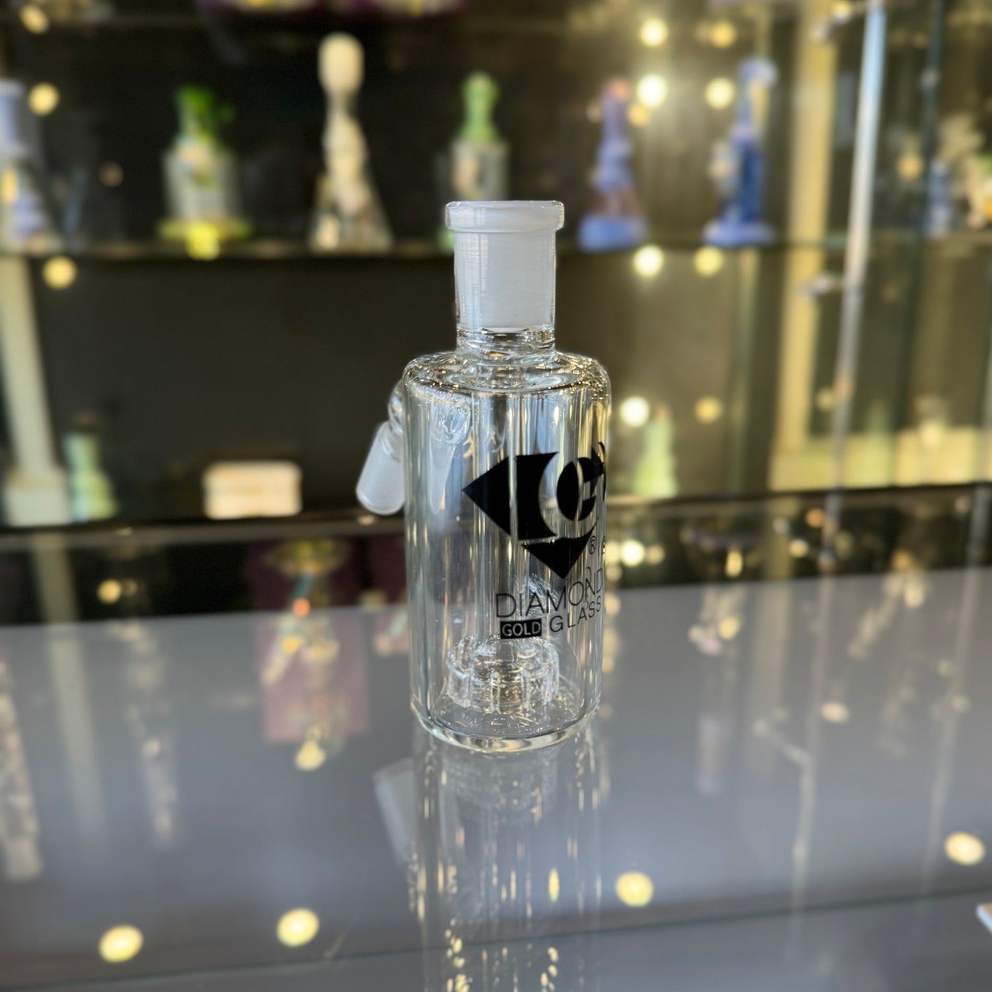 Diamond Glass Ash Catcher 14mm Male