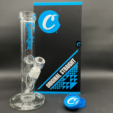 Cookies Original Straight Tube Water Pipe 13.25"