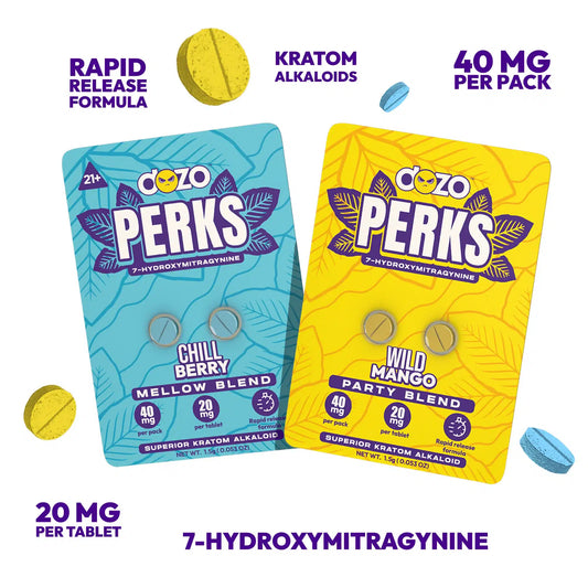 Dozo Perks 7 Hydroxymitragynine Tablets (2-Pack)