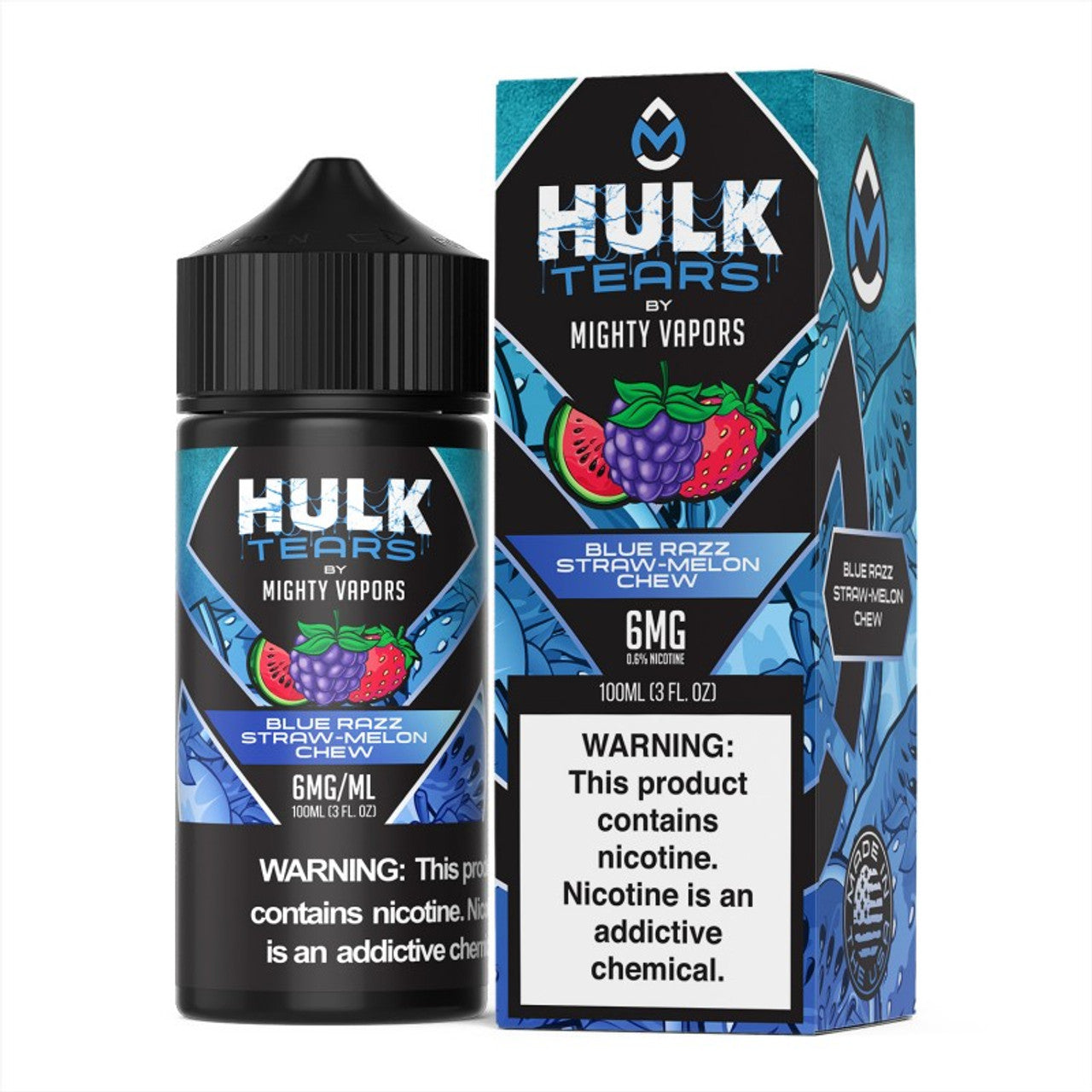 Hulk Tears Blue Razz Straw Melon Chew 100ml