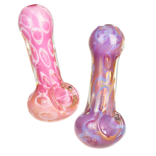 Pastel Bubble Glass Spoon Pipe 3.75"