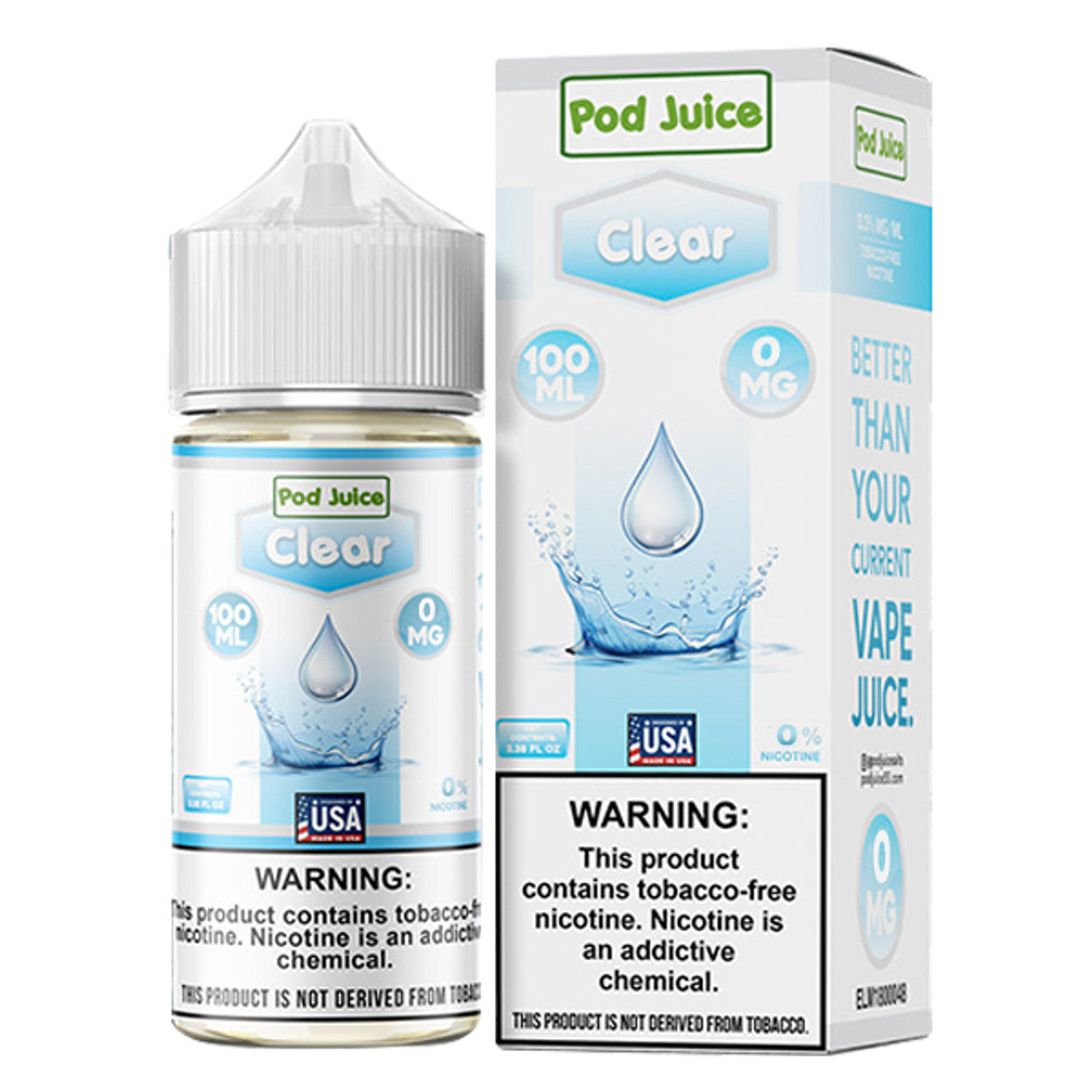 Zero Nicotine - Clear (Unflavored) 100ml – E-CIG 101